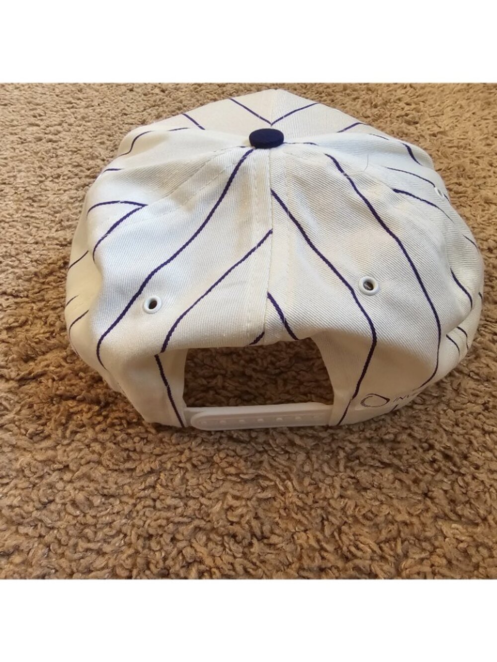 Vintage Denver Rockies Invesco Baseball Cap Snapback Hat Pin Stripe RN38106 - Picture 3 of 9